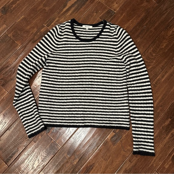 Madewell Striped Merino & Alpaca Blend Crewneck Sweater - Picture 2 of 6
